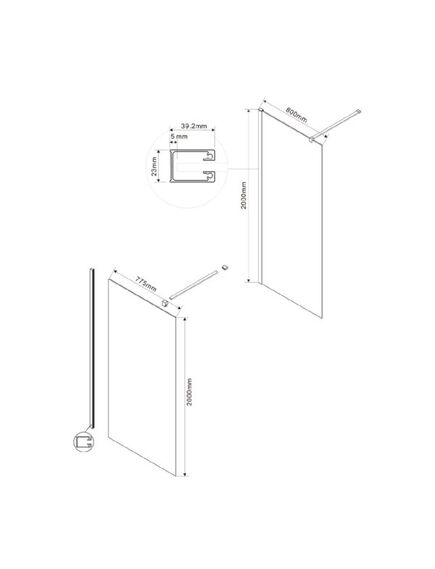 Купить Душевая перегородка Walk-In VSW-1H800CG, 800*2000, хром, стекло тонированное, , шт (vsw-1h800cg) по цене 19437 руб., в Санкт-Петебруге в интернет магазине 100-Систем, а также дургие товары Vincea из раздела Душевые перегородки и Душевые двери, перегородки