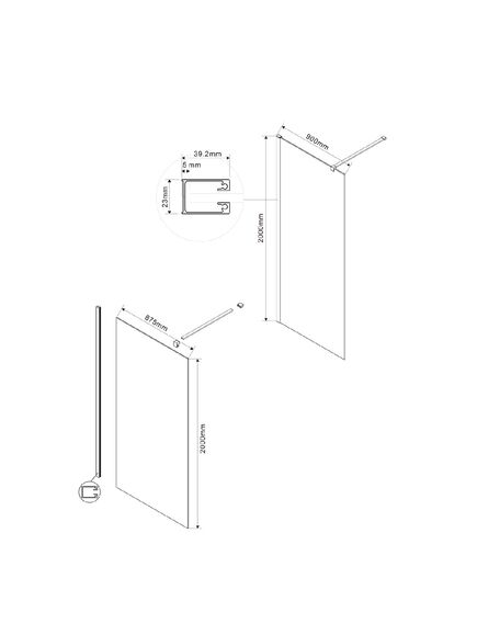 Купить Душевая перегородка Walk-In VSW-1H900CL, 900*2000, хром, стекло прозрачное, , шт (vsw-1h900cl) по цене 17385 руб., в Санкт-Петебруге в интернет магазине 100-Систем, а также дургие товары Vincea из раздела Душевые перегородки и Душевые двери, перегородки