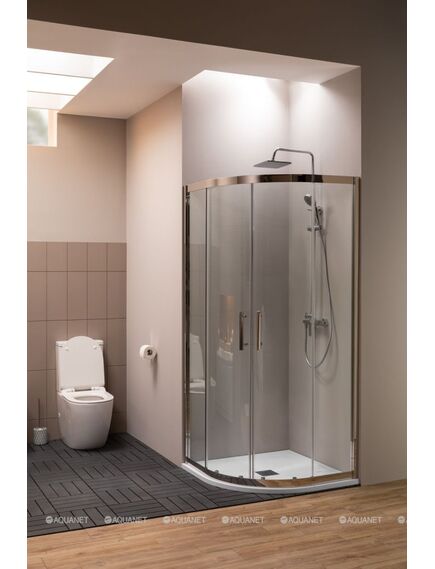 Купить Душевой уголок Aquanet Delta NPE2142 90x90, R550, прозрачное стекло (00202312) по цене 63240 руб., в Санкт-Петебруге в интернет магазине 100-Систем, а также дургие товары AQUANET из раздела Душевые ограждения и Душевые кабины и ограждения