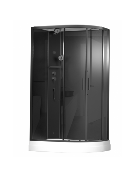 Купить Душевая кабина Timo ILMA 902 Black R (ilma-902 r b) по цене 128200 руб., в Санкт-Петебруге в интернет магазине 100-Систем, а также дургие товары TIMO из раздела Душевые кабины и Душевые кабины и ограждения