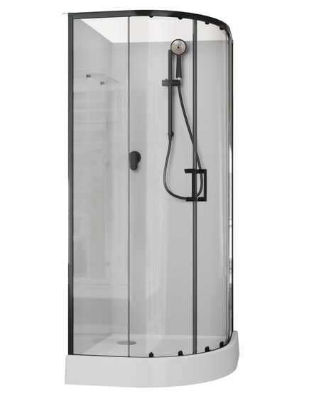 Купить Душевая кабина Aquanet Passion EVO R black 90x90 набор 1 (00267256) по цене 54380 руб., в Санкт-Петебруге в интернет магазине 100-Систем, а также дургие товары AQUANET из раздела Душевые кабины и Душевые кабины и ограждения