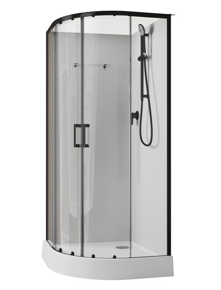 Купить Душевая кабина Aquanet Passion EVO R black 90x90 набор 1 (00267256) по цене 54380 руб., в Санкт-Петебруге в интернет магазине 100-Систем, а также дургие товары AQUANET из раздела Душевые кабины и Душевые кабины и ограждения