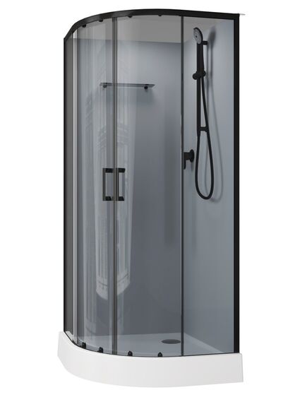 Купить Душевая кабина Aquanet Passion EVO R black 90x90 набор 3 (00267258) по цене 54930 руб., в Санкт-Петебруге в интернет магазине 100-Систем, а также дургие товары AQUANET из раздела Душевые кабины и Душевые кабины и ограждения