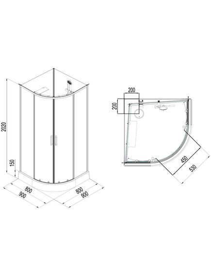 Купить Душевая кабина Aquanet Passion EVO R white 90x90 набор 1 (00267252) по цене 53120 руб., в Санкт-Петебруге в интернет магазине 100-Систем, а также дургие товары AQUANET из раздела Душевые кабины и Душевые кабины и ограждения
