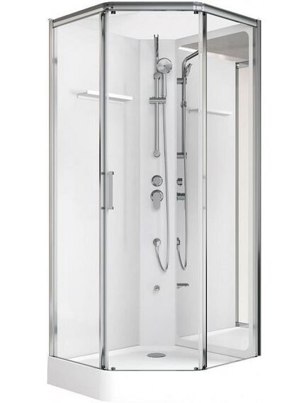 Купить Душевая кабина Aquanet Passion P 2.0 90x90, прозрачное стекло (00263870) по цене 66410 руб., в Санкт-Петебруге в интернет магазине 100-Систем, а также дургие товары AQUANET из раздела Душевые кабины и Душевые кабины и ограждения