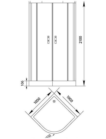 Купить Душевой уголок Aquanet Alfa NAA2142 100x100, R550, прозрачное стекло (185040) по цене 45530 руб., в Санкт-Петебруге в интернет магазине 100-Систем, а также дургие товары AQUANET из раздела Душевые ограждения и Душевые кабины и ограждения
