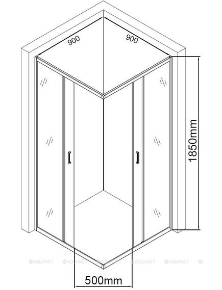 Купить Душевой уголок Aquanet SE-900S 90x90, прозрачное стекло (00270063) по цене 18330 руб., в Санкт-Петебруге в интернет магазине 100-Систем, а также дургие товары AQUANET из раздела Душевые ограждения и Душевые кабины и ограждения