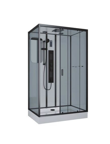 Купить Душевая кабина Niagara Premium NG-6912-01GQR BLACK (ng-6912-01gqr black) по цене 85300 руб., в Санкт-Петебруге в интернет магазине 100-Систем, а также дургие товары  из раздела Душевые кабины и Душевые кабины и ограждения