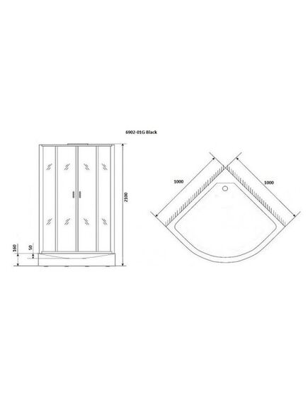 Купить Душевая кабина Niagara Premium NG-6902-01G BLACK (ng-6902-01g black) по цене 79100 руб., в Санкт-Петебруге в интернет магазине 100-Систем, а также дургие товары  из раздела Душевые кабины и Душевые кабины и ограждения