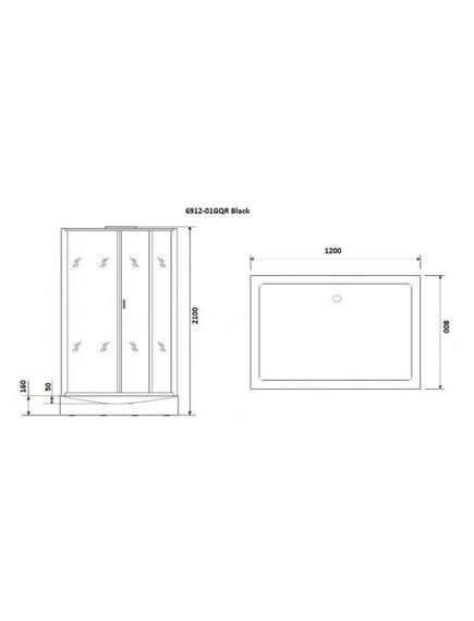 Купить Душевая кабина Niagara Premium NG-6912-01GQR BLACK (ng-6912-01gqr black) по цене 85300 руб., в Санкт-Петебруге в интернет магазине 100-Систем, а также дургие товары  из раздела Душевые кабины и Душевые кабины и ограждения