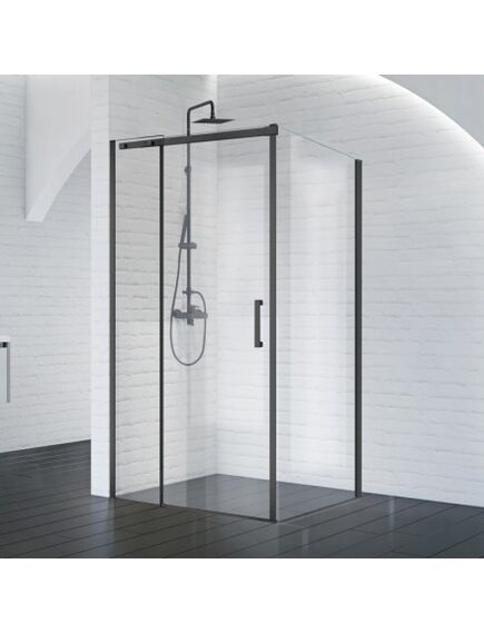 Купить Душевой уголок BelBagno ACQUA-AH-1-140/90-C-Cr (acqua-ah-1-140/90-c-nero) по цене 68200 руб., в Санкт-Петебруге в интернет магазине 100-Систем, а также дургие товары BelBagno из раздела Душевые ограждения и Душевые кабины и ограждения
