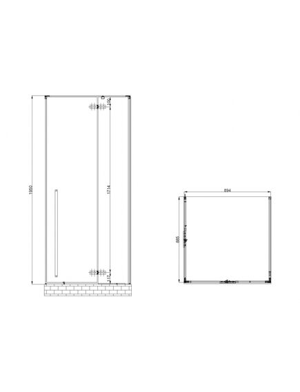 Купить Душевой уголок ABBER Eins AG06099B (ag06099b) по цене 59160 руб., в Санкт-Петебруге в интернет магазине 100-Систем, а также дургие товары ABBER из раздела Душевые ограждения и Душевые кабины и ограждения