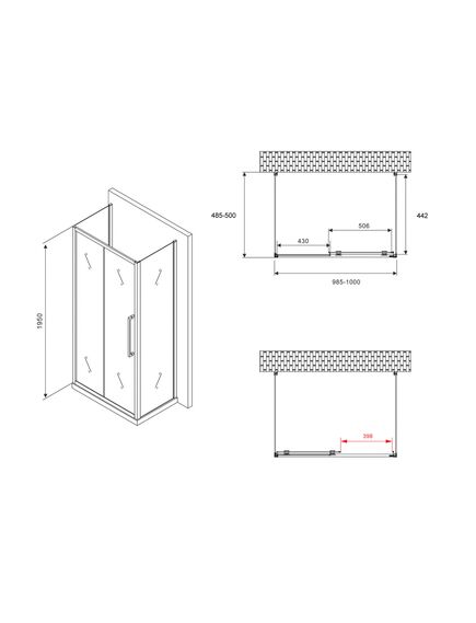 Купить Душевой уголок ABBER Schwarzer Diamant AG30100BH-S50B-S50B (ag30100bh-s50b-s50b) по цене 48620 руб., в Санкт-Петебруге в интернет магазине 100-Систем, а также дургие товары ABBER из раздела Душевые ограждения и Душевые кабины и ограждения