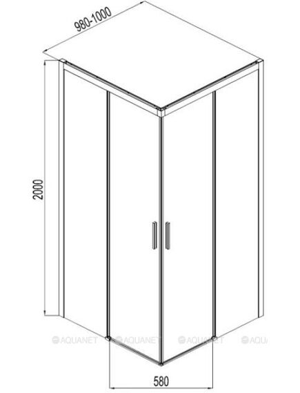 Купить Душевой уголок Aquanet Pleasure AE60-S-100x100U-BT 100x100, прозрачное стекло (ae60-s-100x100u-bt) по цене 59440 руб., в Санкт-Петебруге в интернет магазине 100-Систем, а также дургие товары AQUANET из раздела Душевые ограждения и Душевые кабины и ограждения