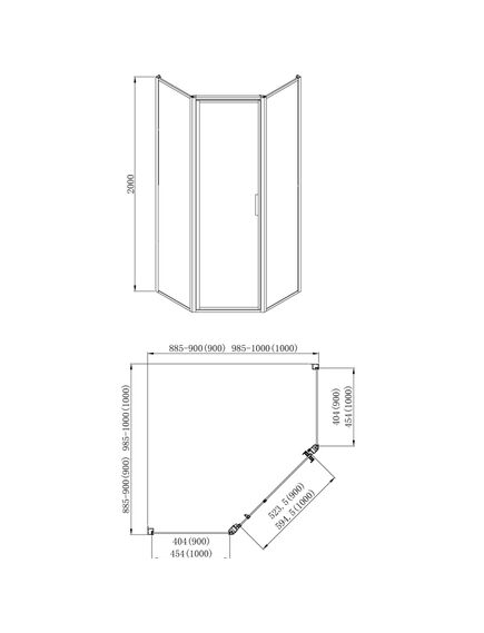Купить Душевое ограждение Azario RICHMOND (900х900х2000) (az-nag3231) по цене 35550 руб., в Санкт-Петебруге в интернет магазине 100-Систем, а также дургие товары Azario из раздела Душевые ограждения и Душевые кабины и ограждения