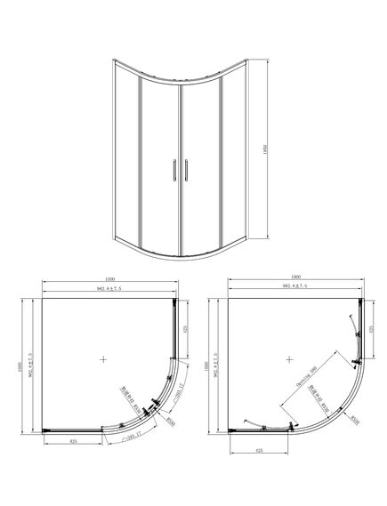 Купить Душевой уголок Azario Ostin 100х100 AZ-121 S А 100*100*195 (az-121 s а 100*100*195) по цене 26550 руб., в Санкт-Петебруге в интернет магазине 100-Систем, а также дургие товары Azario из раздела Душевые ограждения и Душевые кабины и ограждения