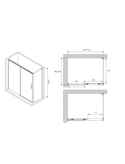 Купить Душевой уголок ABBER Komfort AG93170-S102 (ag93170-s102) по цене 70210 руб., в Санкт-Петебруге в интернет магазине 100-Систем, а также дургие товары ABBER из раздела Душевые ограждения и Душевые кабины и ограждения