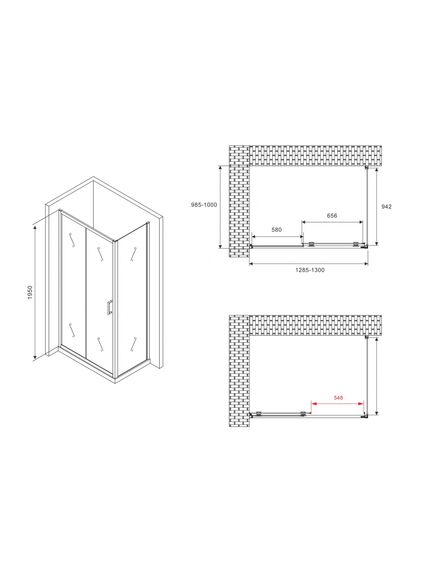 Купить Душевой уголок ABBER Schwarzer Diamant AG30130BMH-S100BM (ag30130bmh-s100bm) по цене 48280 руб., в Санкт-Петебруге в интернет магазине 100-Систем, а также дургие товары ABBER из раздела Душевые ограждения и Душевые кабины и ограждения