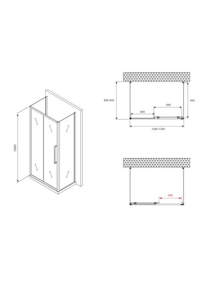 Купить Душевой уголок ABBER Schwarzer Diamant AG30130BMH-S90BM-S90BM (ag30130bmh-s90bm-s90bm) по цене 64770 руб., в Санкт-Петебруге в интернет магазине 100-Систем, а также дургие товары ABBER из раздела Душевые ограждения и Душевые кабины и ограждения