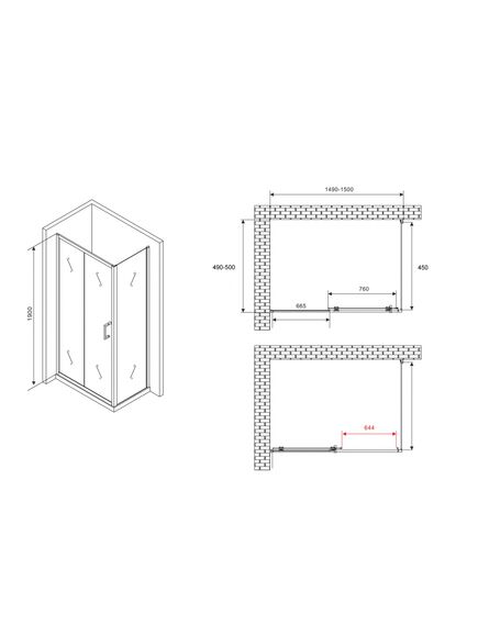 Купить Душевой уголок ABBER Schwarzer Diamant AG30150B5-S50B5 (ag30150b5-s50b5) по цене 32810 руб., в Санкт-Петебруге в интернет магазине 100-Систем, а также дургие товары ABBER из раздела Душевые ограждения и Душевые кабины и ограждения