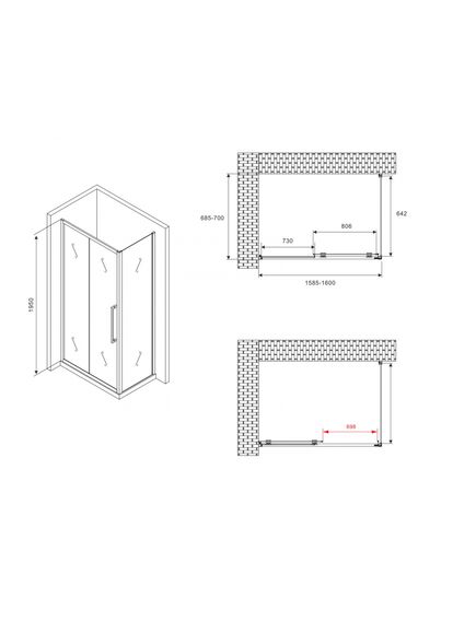 Купить Душевой уголок ABBER Schwarzer Diamant AG30160BMH-S70BM (ag30160bmh-s70bm) по цене 48960 руб., в Санкт-Петебруге в интернет магазине 100-Систем, а также дургие товары ABBER из раздела Душевые ограждения и Душевые кабины и ограждения