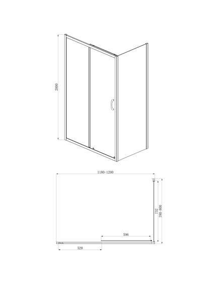 Купить Душевой уголок Azario Milton 120х80 AZ-ND1131 L 1200 BLACK левый (az-nd1131-l 1200 black) по цене 27750 руб., в Санкт-Петебруге в интернет магазине 100-Систем, а также дургие товары Azario из раздела Душевые ограждения и Душевые кабины и ограждения