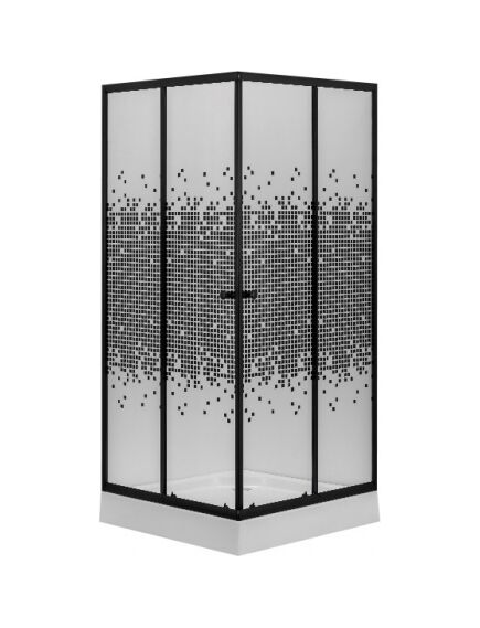 Купить Душевой уголок Niagara NG-010-14Q BLACK (ng-010-14q black) по цене 19700 руб., в Санкт-Петебруге в интернет магазине 100-Систем, а также дургие товары  из раздела Душевые ограждения и Душевые кабины и ограждения