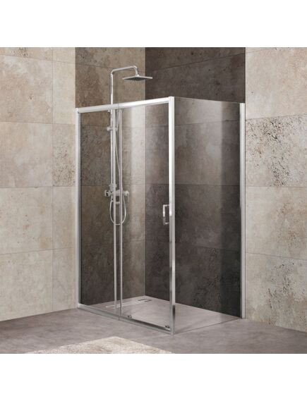 Купить Душевой уголок BelBagno UNIQUE-AH-1-120/135-100-C-Cr стекло прозрачное (unique-ah-1-120/135-100-c-cr) по цене 42600 руб., в Санкт-Петебруге в интернет магазине 100-Систем, а также дургие товары BelBagno из раздела Душевые ограждения и Душевые кабины и ограждения
