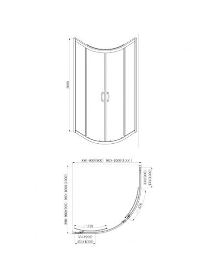 Купить Душевой уголок Azario Milton 100х100 AZ-ND2142 1000  (az-nd2142 1000) по цене 25650 руб., в Санкт-Петебруге в интернет магазине 100-Систем, а также дургие товары Azario из раздела Душевые ограждения и Душевые кабины и ограждения