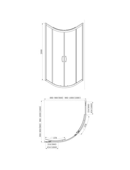 Купить Душевой уголок Azario Milton 90х90 AZ-ND2142 900 Black (az-nd2142 900 black) по цене 24450 руб., в Санкт-Петебруге в интернет магазине 100-Систем, а также дургие товары Azario из раздела Душевые ограждения и Душевые кабины и ограждения