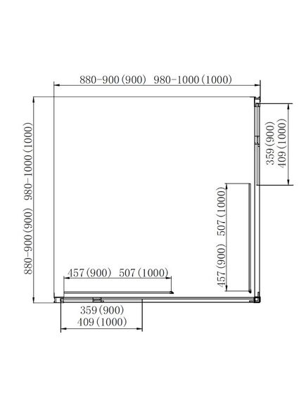 Купить Душевой уголок Azario Milton 100х200 AZ-ND1142 1000 Black (az-nd1142 1000 black) по цене 25800 руб., в Санкт-Петебруге в интернет магазине 100-Систем, а также дургие товары Azario из раздела Душевые ограждения и Душевые кабины и ограждения
