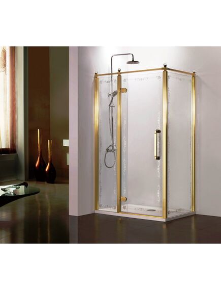Купить Душевой уголок Azario Ontario 120х90 AZ-NBB1231-L 900 GOLD левый (az-nbb1231-l 900 gold) по цене 72600 руб., в Санкт-Петебруге в интернет магазине 100-Систем, а также дургие товары Azario из раздела Душевые ограждения и Душевые кабины и ограждения