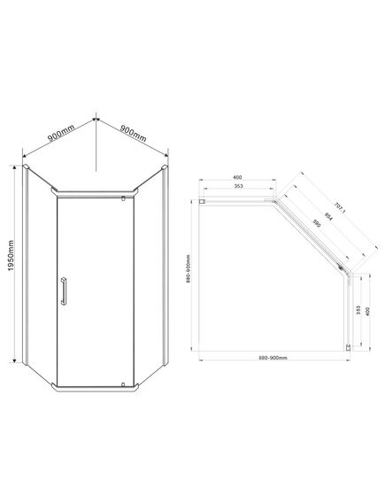 Купить Душевой уголок Stresa VSP-1S900CLB, 900*900, черный, стекло прозрачное , , шт (vsp-1s900clb) по цене 35454 руб., в Санкт-Петебруге в интернет магазине 100-Систем, а также дургие товары Vincea из раздела Душевые ограждения и Душевые кабины и ограждения