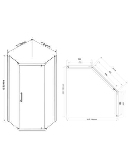 Купить Душевой уголок Stresa VSP-1S100CLB, 1000*1000, черный, стекло прозрачное , , шт (vsp-1s100clb) по цене 36271 руб., в Санкт-Петебруге в интернет магазине 100-Систем, а также дургие товары Vincea из раздела Душевые ограждения и Душевые кабины и ограждения