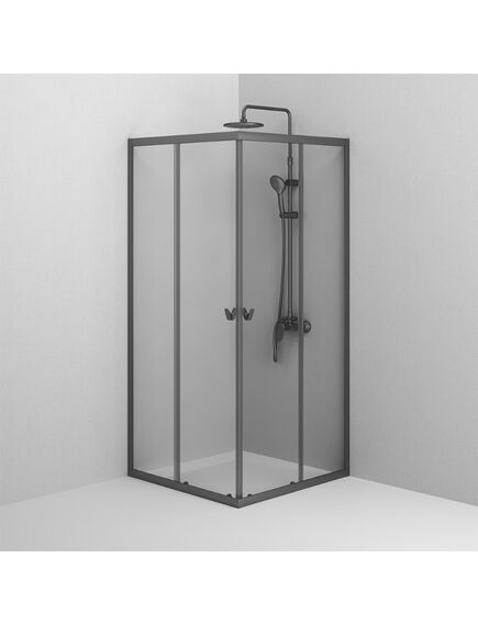 Купить W87G-403-9090-BT Sunny душ огражд квадратн, раздвижн двери 90x90 черный,стекло прозрачн (w87g-403-9090-bt) по цене 27890 руб., в Санкт-Петебруге в интернет магазине 100-Систем, а также дургие товары AM.PM из раздела Душевые ограждения и Душевые кабины и ограждения