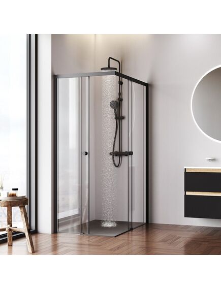 Купить W94G-403-120280-BТ1К X-joy душевое огражд прямоугольн.,раздвиж.двери 120x80 черный мат.,стекло прозр (w94g-403-120280-bт1к) по цене 41790 руб., в Санкт-Петебруге в интернет магазине 100-Систем, а также дургие товары AM.PM из раздела Душевые ограждения и Душевые кабины и ограждения