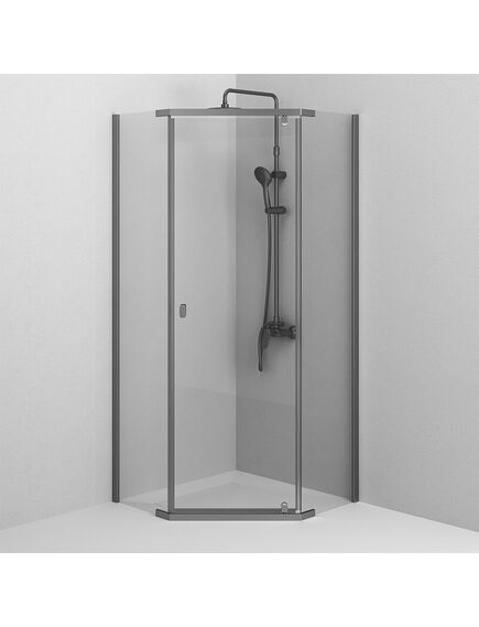 Купить W87G-405-9090-BT Sunny душ огражд 5-угольн, распашн дверь 90x90 черный,стекло прозрачн (w87g-405-9090-bt) по цене 26390 руб., в Санкт-Петебруге в интернет магазине 100-Систем, а также дургие товары AM.PM из раздела Душевые ограждения и Душевые кабины и ограждения