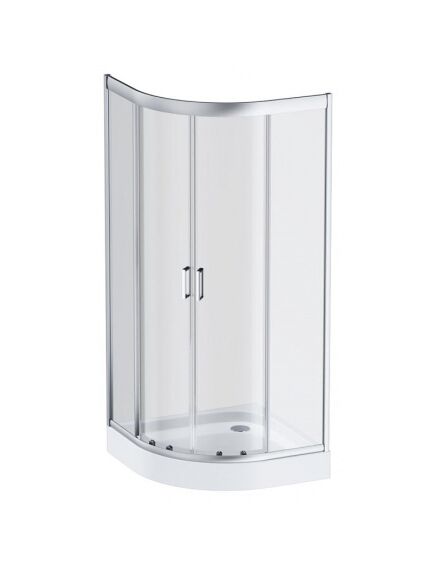 Купить Душевой уголок AM.PM Gem 80х80 W90G-401-080WT радиальный профиль Матовый хром стекло прозрачное (w90g-401-080wt) по цене 31990 руб., в Санкт-Петебруге в интернет магазине 100-Систем, а также дургие товары AM.PM из раздела Душевые ограждения и Душевые кабины и ограждения