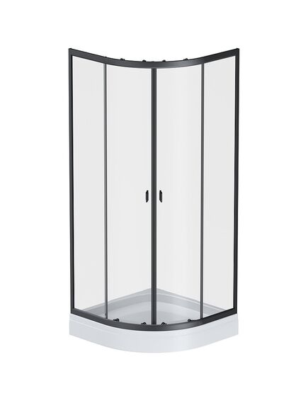 Купить W88G-205-080BT64 X-Joy Twin Slide,  Душевое ограждение без  поддона, 80x80, профиль черный (w88g-205-080bt64) по цене 33290 руб., в Санкт-Петебруге в интернет магазине 100-Систем, а также дургие товары AM.PM из раздела Душевые ограждения и Душевые кабины и ограждения