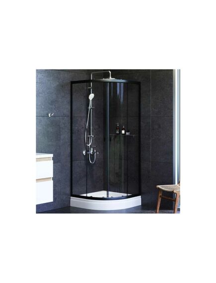 Купить W88E-205-080BT64 X-Joy Twin Slide,  Душевое ограждение c поддоном, 80x80, профиль черный (w88e-205-080bt64) по цене 54290 руб., в Санкт-Петебруге в интернет магазине 100-Систем, а также дургие товары AM.PM из раздела Душевые ограждения и Душевые кабины и ограждения