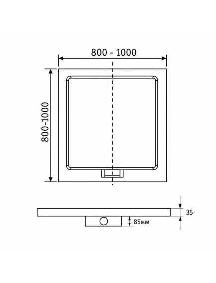 Купить Душевой поддон из искусственного камня RGW GWS-01 90x90x3,5 Белый (03150199-01) по цене 20486.4 руб., в Санкт-Петебруге в интернет магазине 100-Систем, а также дургие товары RGW из раздела Квадратные и Душевые поддоны