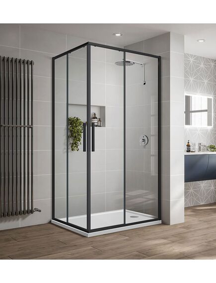 Купить Душевой уголок Slim-U VSS-2SU900CLB, 900*900, м.черный, стекло прозрачное, , шт (vss-2su900clb) по цене 30875 руб., в Санкт-Петебруге в интернет магазине 100-Систем, а также дургие товары Vincea из раздела Душевые ограждения и Душевые кабины и ограждения