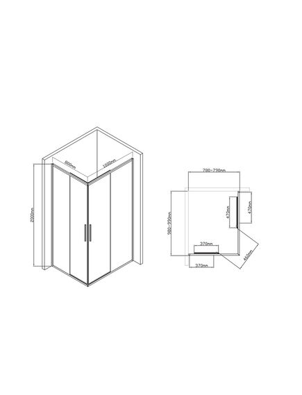 Купить Душевой уголок Slim-U VSS-2SU8010CLB, 1000*800, м.черный, стекло прозрачное, , шт (vss-2su8010clb) по цене 32927 руб., в Санкт-Петебруге в интернет магазине 100-Систем, а также дургие товары Vincea из раздела Душевые ограждения и Душевые кабины и ограждения