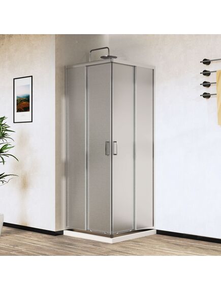 Купить Душевой уголок City VSS-5CT900MT, 900*900, хром, стекло текстурное, , шт (vss-5ct900mt) по цене 22278 руб., в Санкт-Петебруге в интернет магазине 100-Систем, а также дургие товары Vincea из раздела Душевые ограждения и Душевые кабины и ограждения