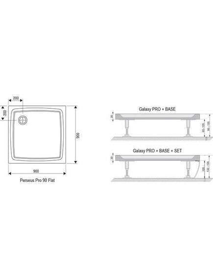 Купить Поддон для душа 80х80 см Ravak GalaxyPro Flat XA034411010 (xa034411010) по цене 24090 руб., в Санкт-Петебруге в интернет магазине 100-Систем, а также дургие товары RAVAK из раздела Квадратные и Душевые поддоны