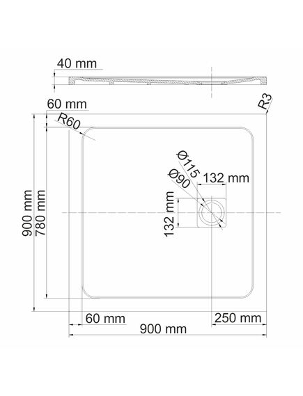 Купить Neime 19T03 Душевой поддон (19t03) по цене 49410 руб., в Санкт-Петебруге в интернет магазине 100-Систем, а также дургие товары WasserKRAFT из раздела Квадратные и Душевые поддоны