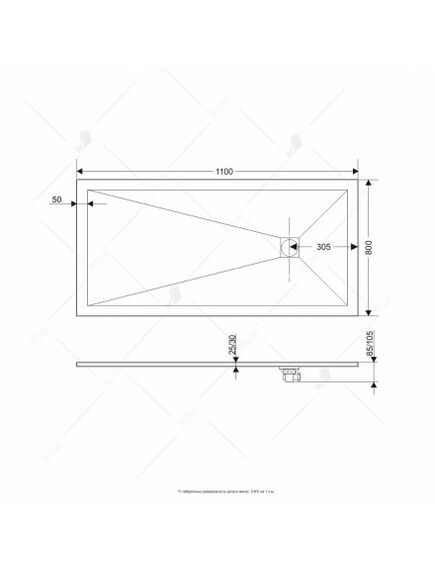Купить Душевой поддон прямоугольный RGW ST-G (16152811-02) по цене 21453.89 руб., в Санкт-Петебруге в интернет магазине 100-Систем, а также дургие товары RGW из раздела Прямоугольные и Душевые поддоны