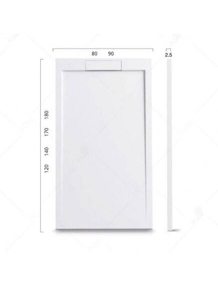 Купить Душевой поддон RGW STL-188W (14212814-01) по цене 44063.36 руб., в Санкт-Петебруге в интернет магазине 100-Систем, а также дургие товары RGW из раздела Прямоугольные и Душевые поддоны