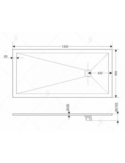 Купить Душевой поддон прямоугольный RGW ST-G (16152913-02) по цене 32690.3 руб., в Санкт-Петебруге в интернет магазине 100-Систем, а также дургие товары RGW из раздела Прямоугольные и Душевые поддоны