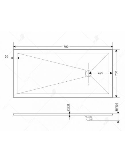 Купить Душевой поддон прямоугольный RGW ST-G (16152717-02) по цене 37000.4 руб., в Санкт-Петебруге в интернет магазине 100-Систем, а также дургие товары RGW из раздела Прямоугольные и Душевые поддоны